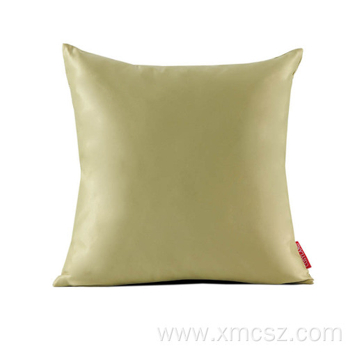 Solid Color Satin Silk Pillowcase Cushion Cover